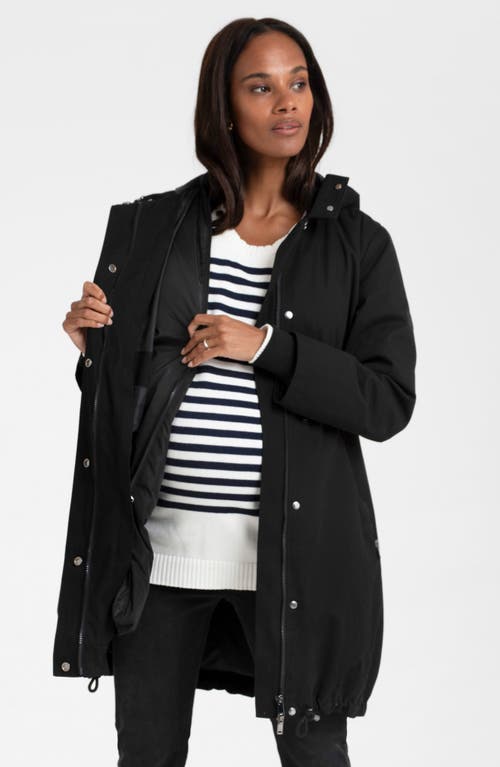 Seraphine Zorah 3-in-1 Down Maternity Parka In Black