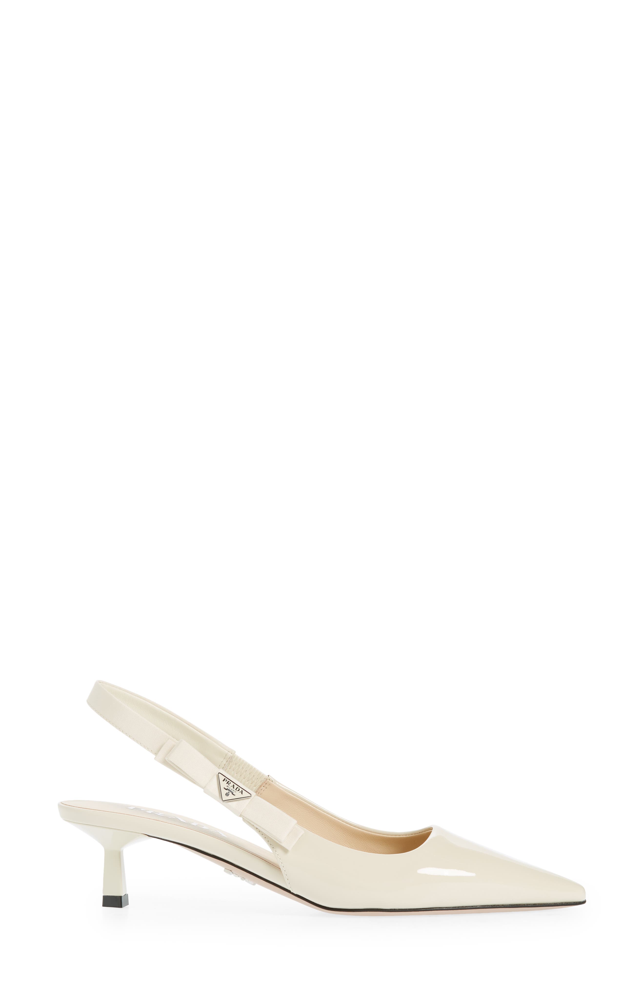 White slingback heels