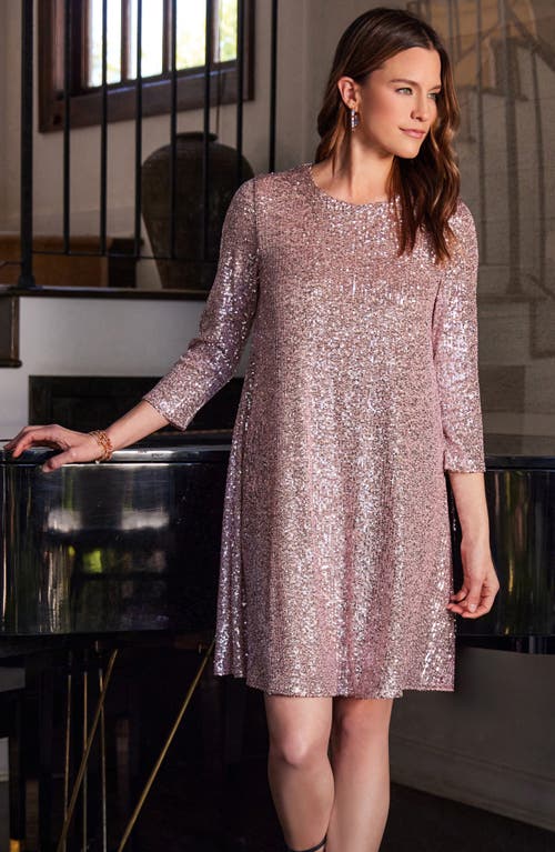 Shop Karen Kane Sequin Swing Dress In Pink