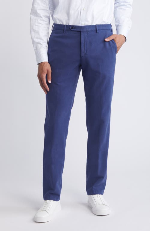 Parker Flat Front Stretch Pants in Blue