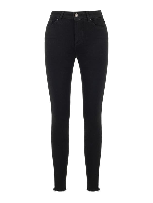 Shop Nocturne High Waist Skinny Jeans In Black