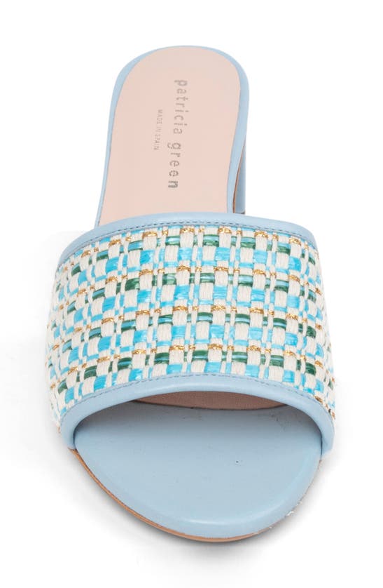 Shop Patricia Green Harper Raffia Slide Sandal In Sky Blue