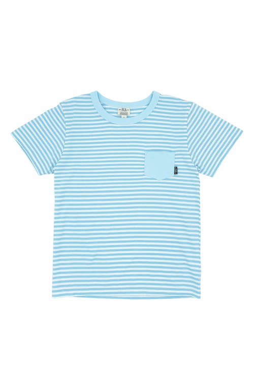 Feather 4 Arrow High Tide Stripe Cotton Pocket T-Shirt Blue/White at Nordstrom,