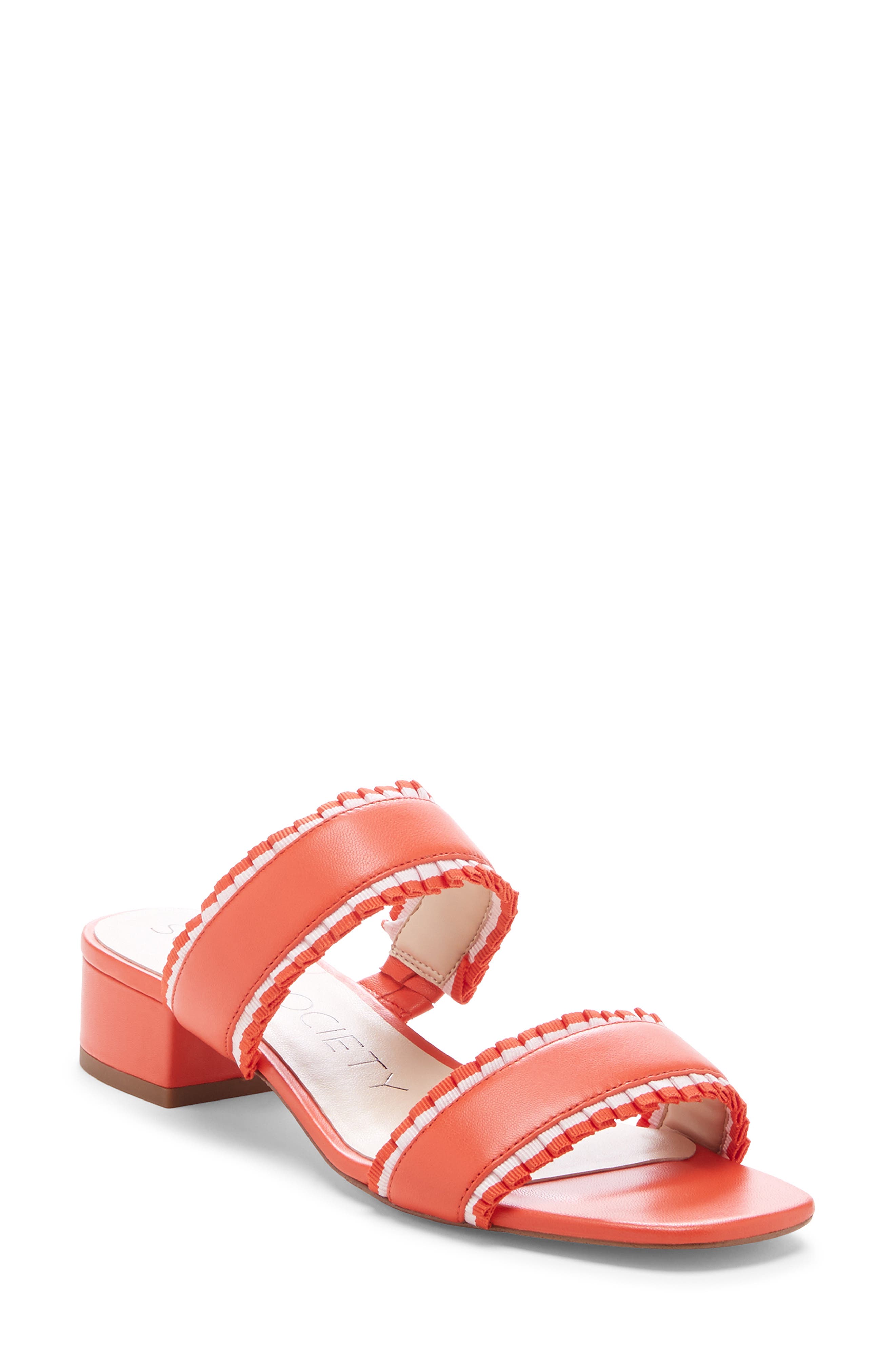 Sole Society Elura Slide Sandal- Red