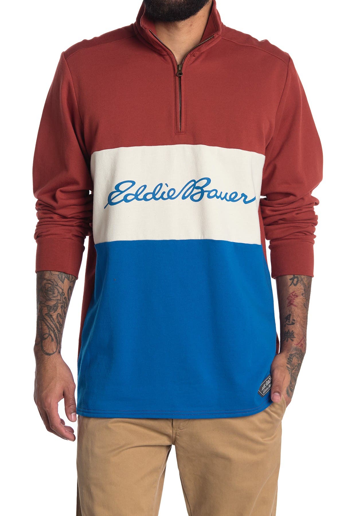 eddie bauer quarter zip pullover