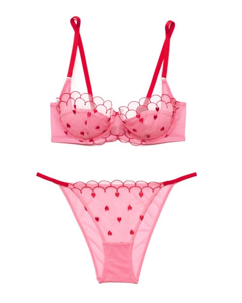 Adore Me Bettie Brazilian Panties In Medium Pink