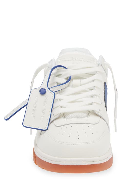 Off-white Leather Out Of Office Mid-top Sneakers In White - Blue