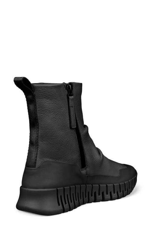 Shop Ecco Gruuv Water Resistant Bootie In Black/black