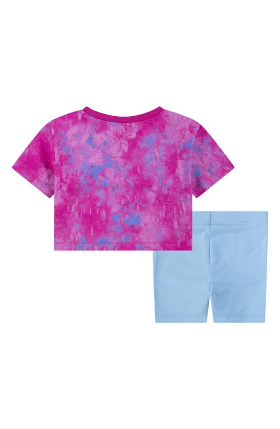 Shop Nike Boxy Graphic T-shirt & Bike Shorts Set In Aquarius Blue