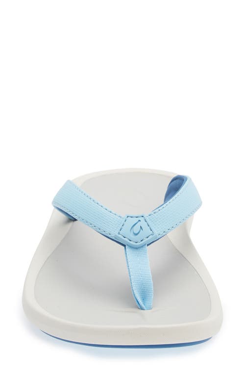 Olukai Pioe Flip Flop In Lanai Breeze/mist Grey