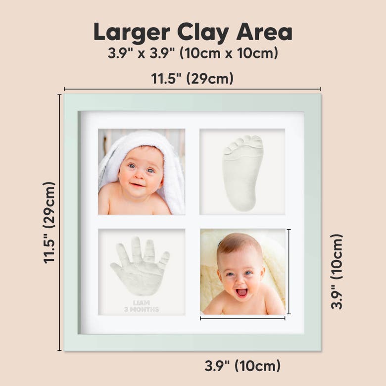 Shop Keababies Ever Baby Hand & Footprint Keepsake Frame In Sage