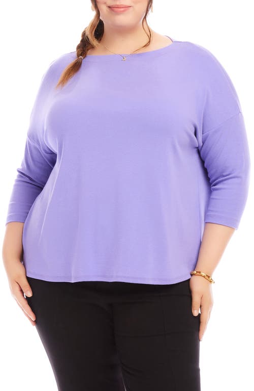 Shop Karen Kane Hemp & Organic Cotton Blend T-shirt In Lavender