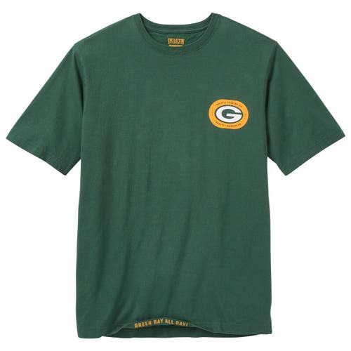 Men's Duluth Trading Co. Green Green Bay Packers Longtail T Relaxed Fit T-Shirt