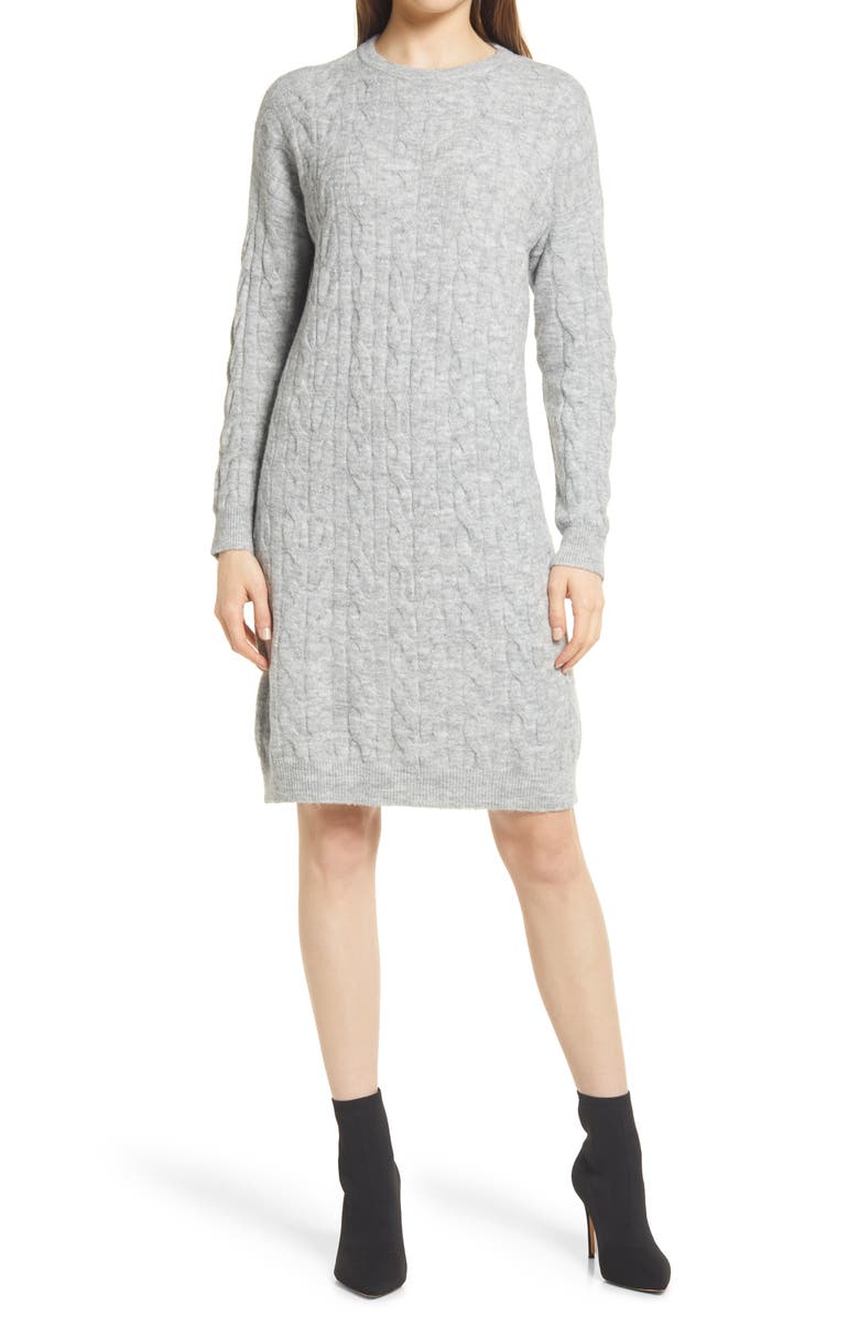 VERO MODA Cable Knit Long Sleeve Sweater Dress | Nordstrom