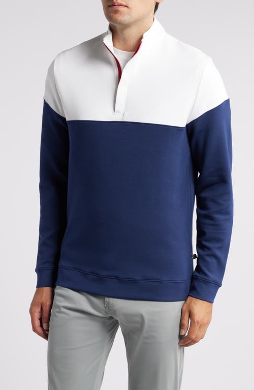 Shop Swannies Harvey Quarter Zip Golf Pullover In Horizon Blue