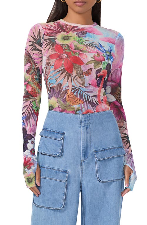 AFRM AFRM KAYLEE PRINT MESH TOP 