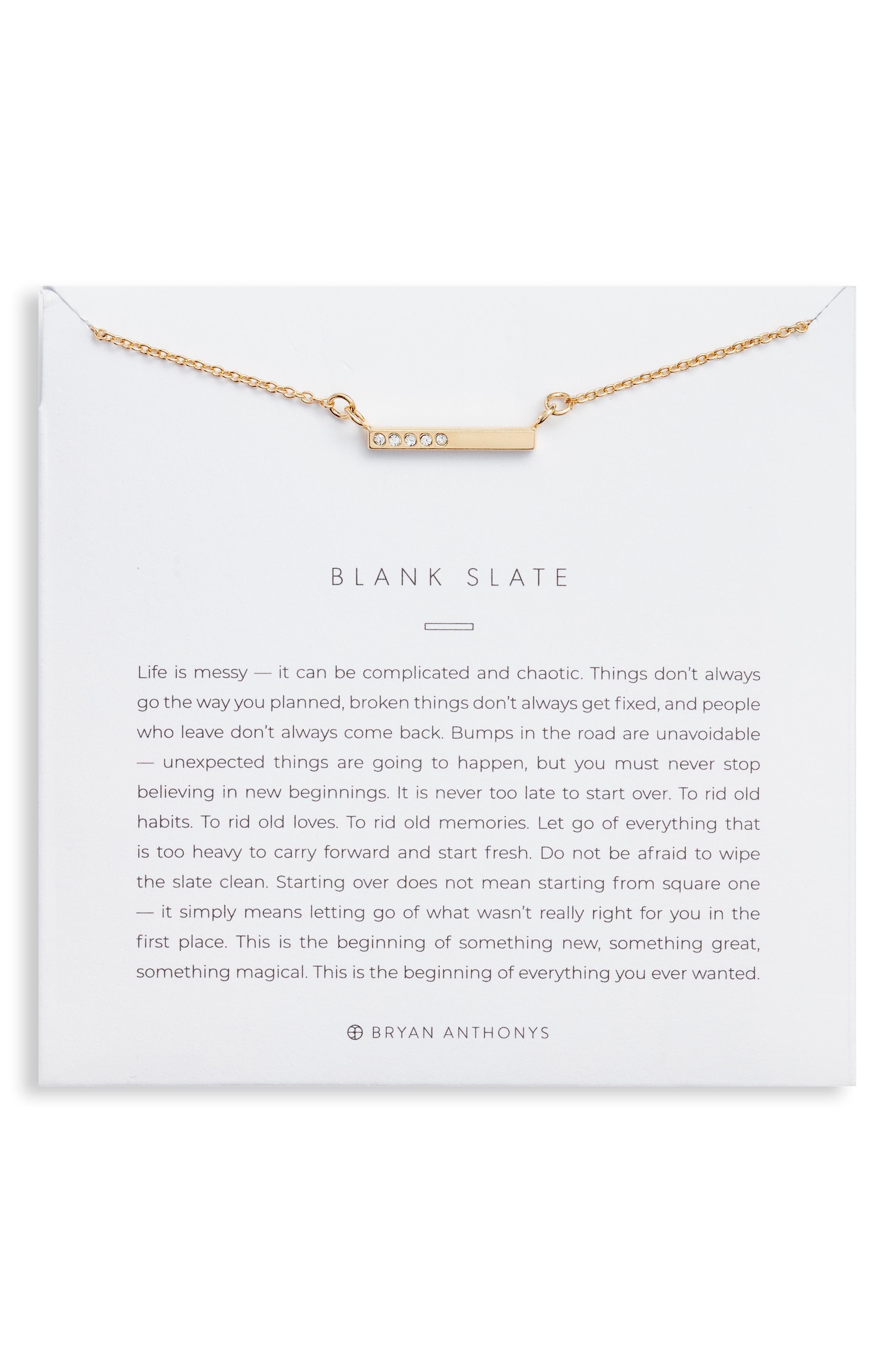 Bryan Anthonys Blank Slate Necklace in Silver at Nordstrom