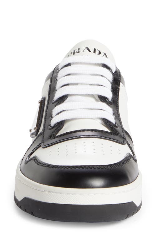 Prada Logo Sport Sneaker In Bianco/nero