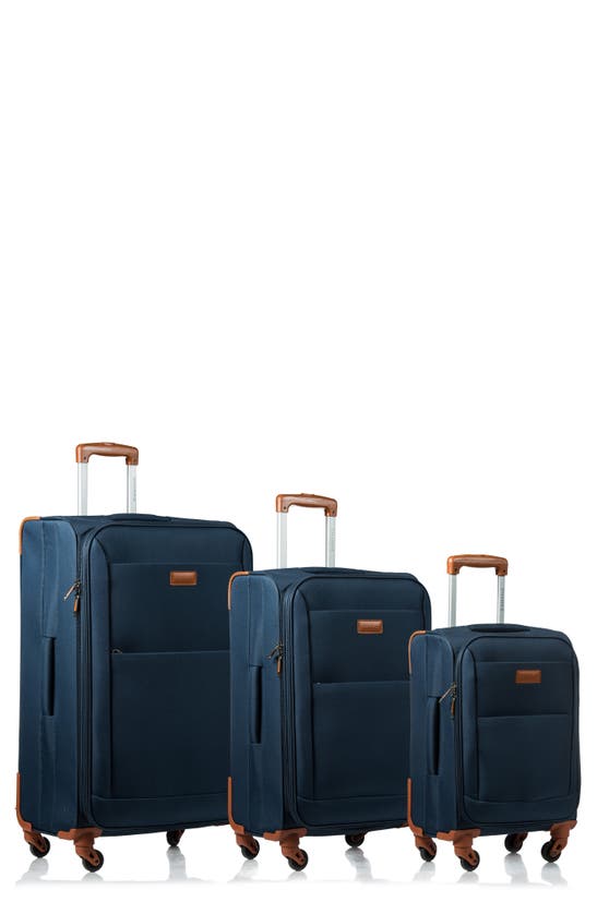 Champs Classic 3-piece Luggage Set In Navy | ModeSens