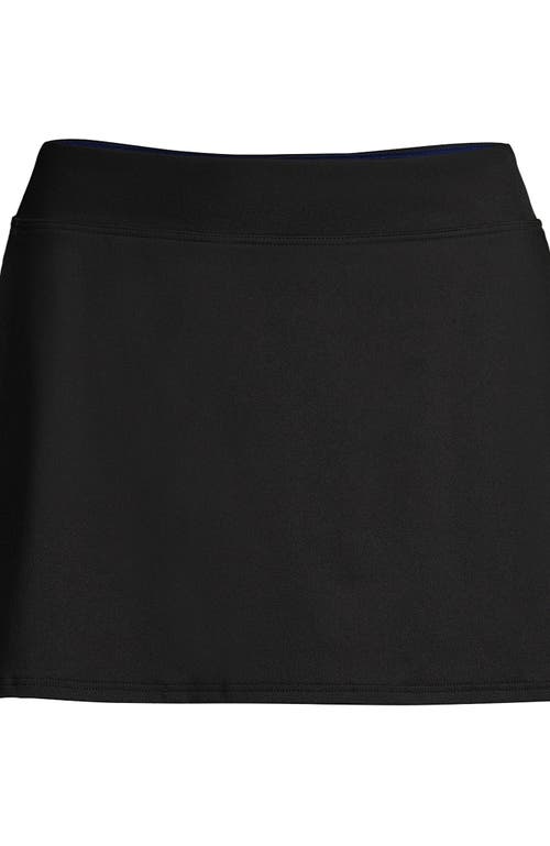 Lands' End Tummy Control Skirt Swim Bottoms In Black