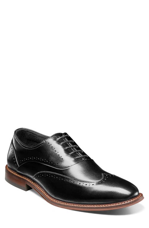 MacArthur Wing Oxford in Black Smooth