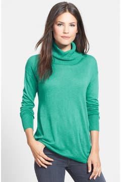 Halogen® Relaxed Turtleneck Tunic Sweater (Regular & Petite) | Nordstrom