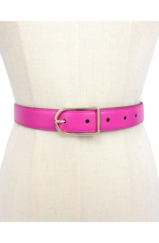 Shop Kate Spade Leather Belt In Rhododendron Grove
