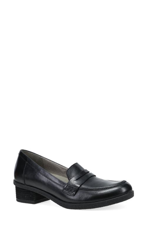 Shop Dansko Danica Waterproof Penny Loafer Pump In Black