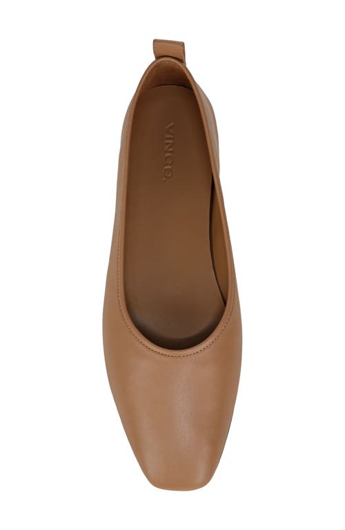 Vince Vivian Lambskin Ballerina Flats In Chai