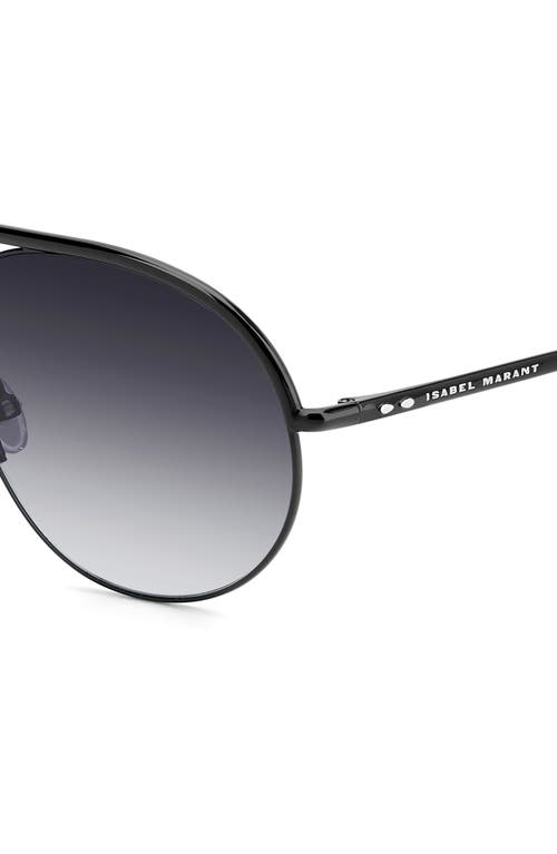 Isabel Marant Aviator Sunglasses In Black/dark Grey