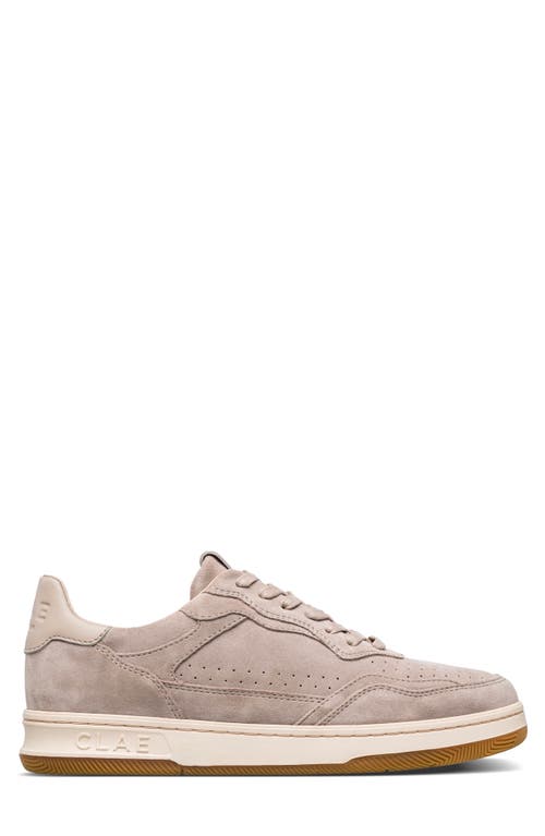 Shop Clae Haywood Leather Sneaker In Feather Grey Suede