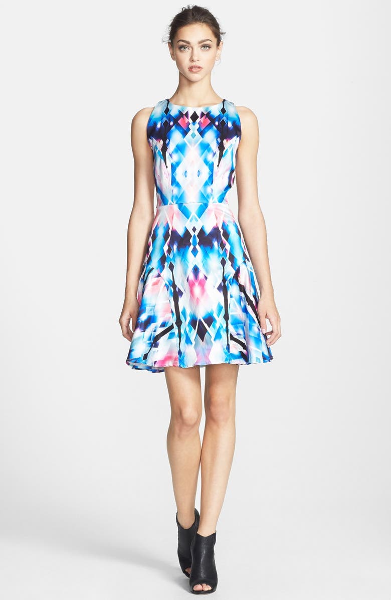 Milly Print Sleeveless Fit & Flare Dress | Nordstrom