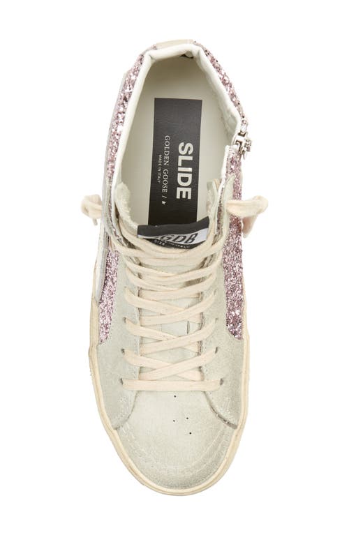 Shop Golden Goose Slide High Top Sneaker In Lilac/sand