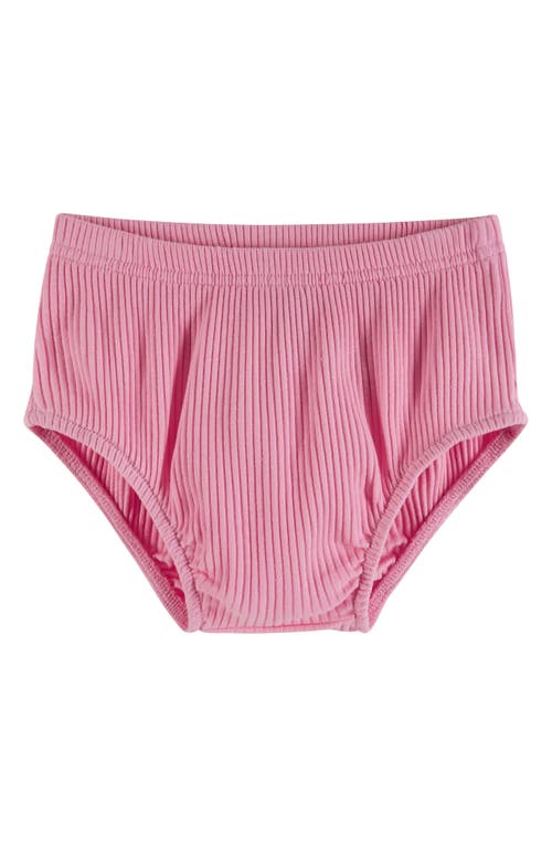 Andy & Evan Rainbow Rib Dress & Bloomers In Pink Chambray