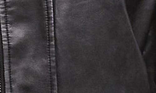 TOPSHOP TOPSHOP FAUX LEATHER BOMBER JACKET 
