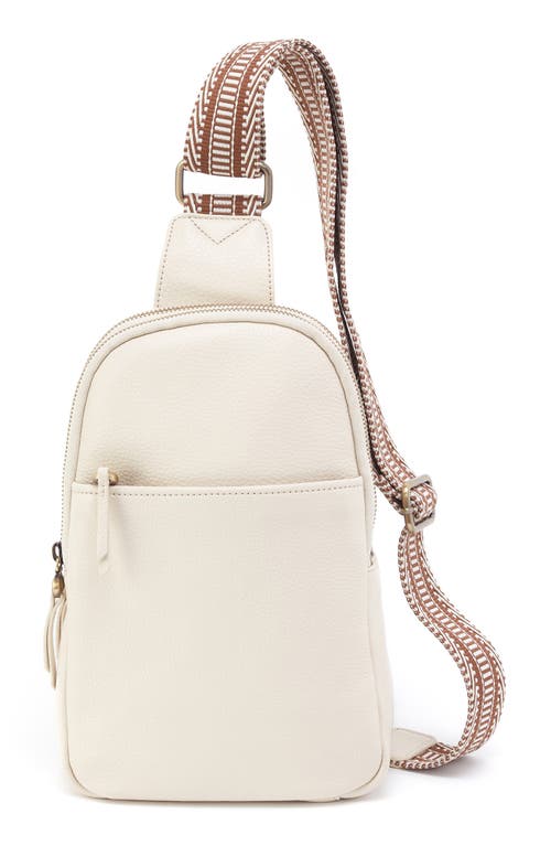 Cass Leather Sling Bag in Ivory