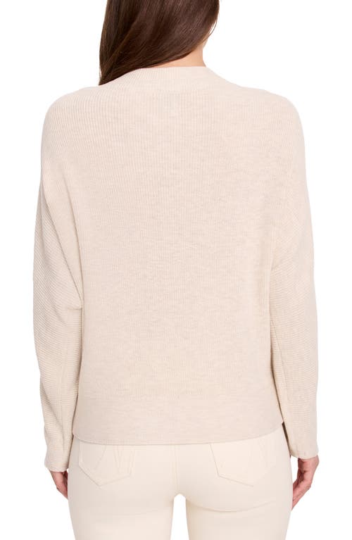 Shop Nic + Zoe Nic+zoe Shaker Stitch Mock Neck Sweater In Sandshell