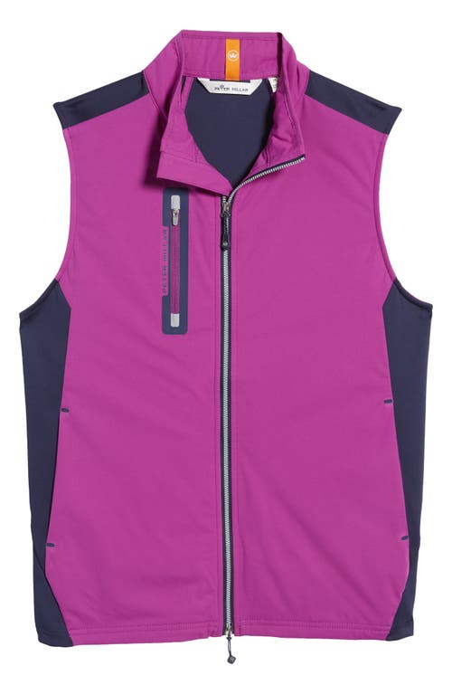 Peter Millar Hyperlight Fuse Hybrid Vest in Gala Purple/Navy