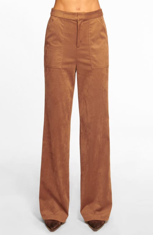 Shop Ramy Brook Edwina Faux Suede Pants In Saddle