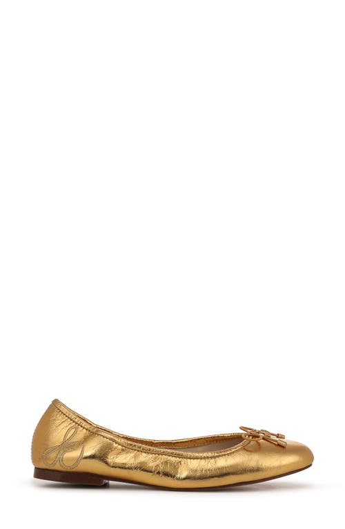 Shop Sam Edelman Felicia Ballet Flat In Medallion Gold