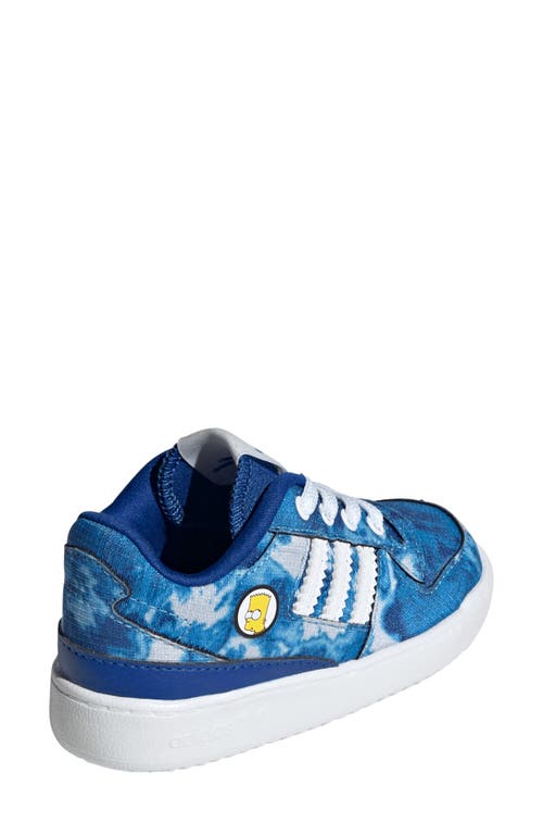 Shop Adidas Originals Adidas X The Simpsons Forum Low Sneaker In Royal Blue/white/royal Blue