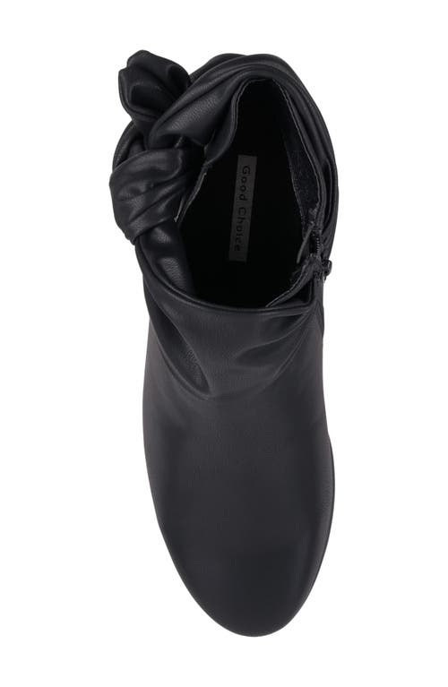 Good Choice New York Lavan Wedge Knot Bootie In Black