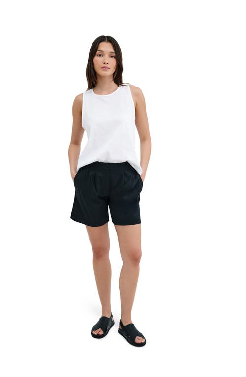 Shop Marcella Mckinley Sleeveless Linen & Cotton Top In White