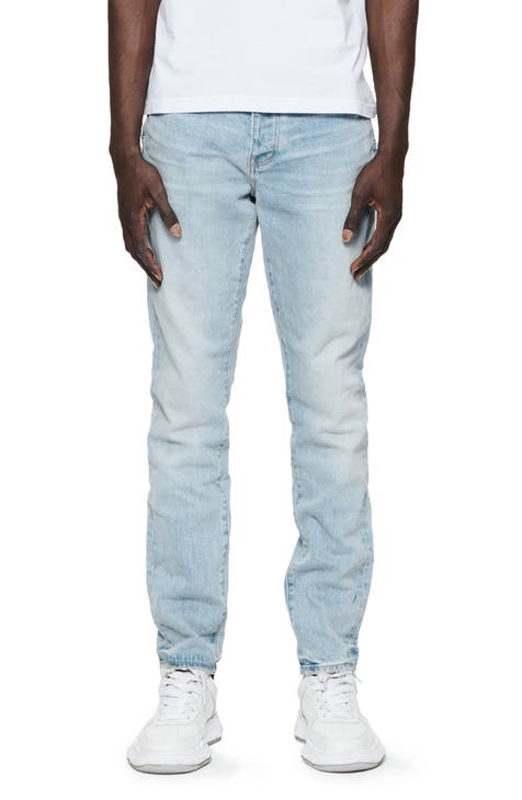Purple Purple Brand Jeans Mens Drop Fit Slim P002 Blue Size 32/32