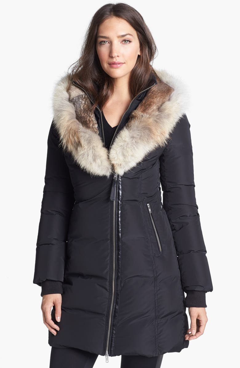 Mackage 'Trish' Genuine Rabbit & Coyote Fur Trim Down Coat | Nordstrom