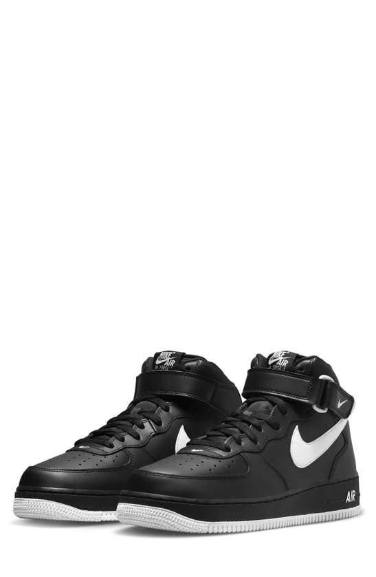 Nike Air Force 1 Mid '07 Sneaker In Black/ Black/ White