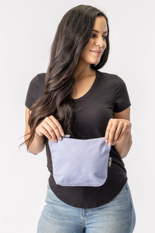 Shop Terra Thread Organic Cotton Makeup Bag In Lavender