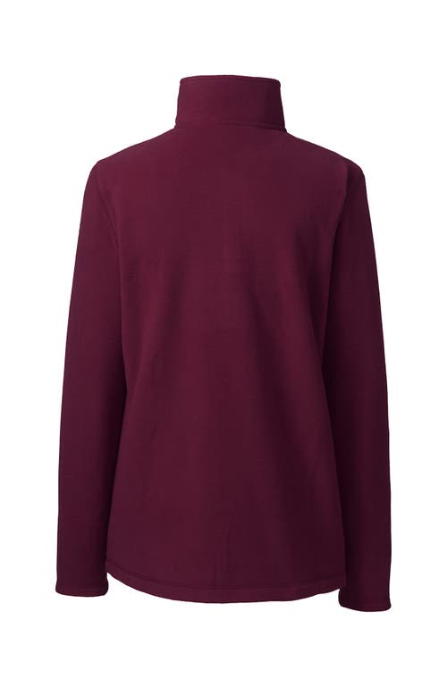 Lands' End School Uniform Young Lightweight Fleece Quarter Zip Pullover In Burgundy