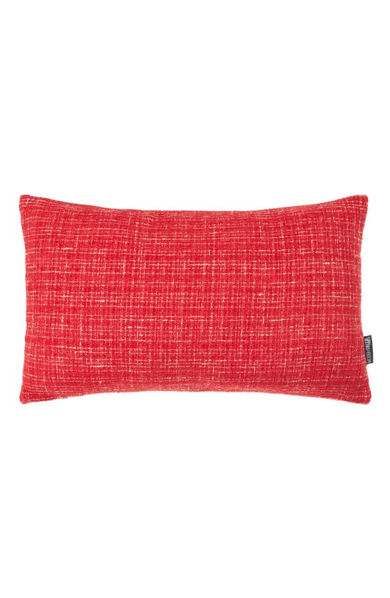 Modish Decor Pillows Tweed Pillow Cover In Scarlett