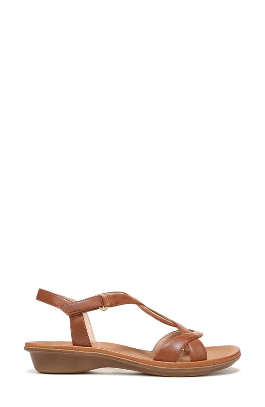 Natural Soul Solo Ankle Strap Sandal In Toffee Brown Synthetic